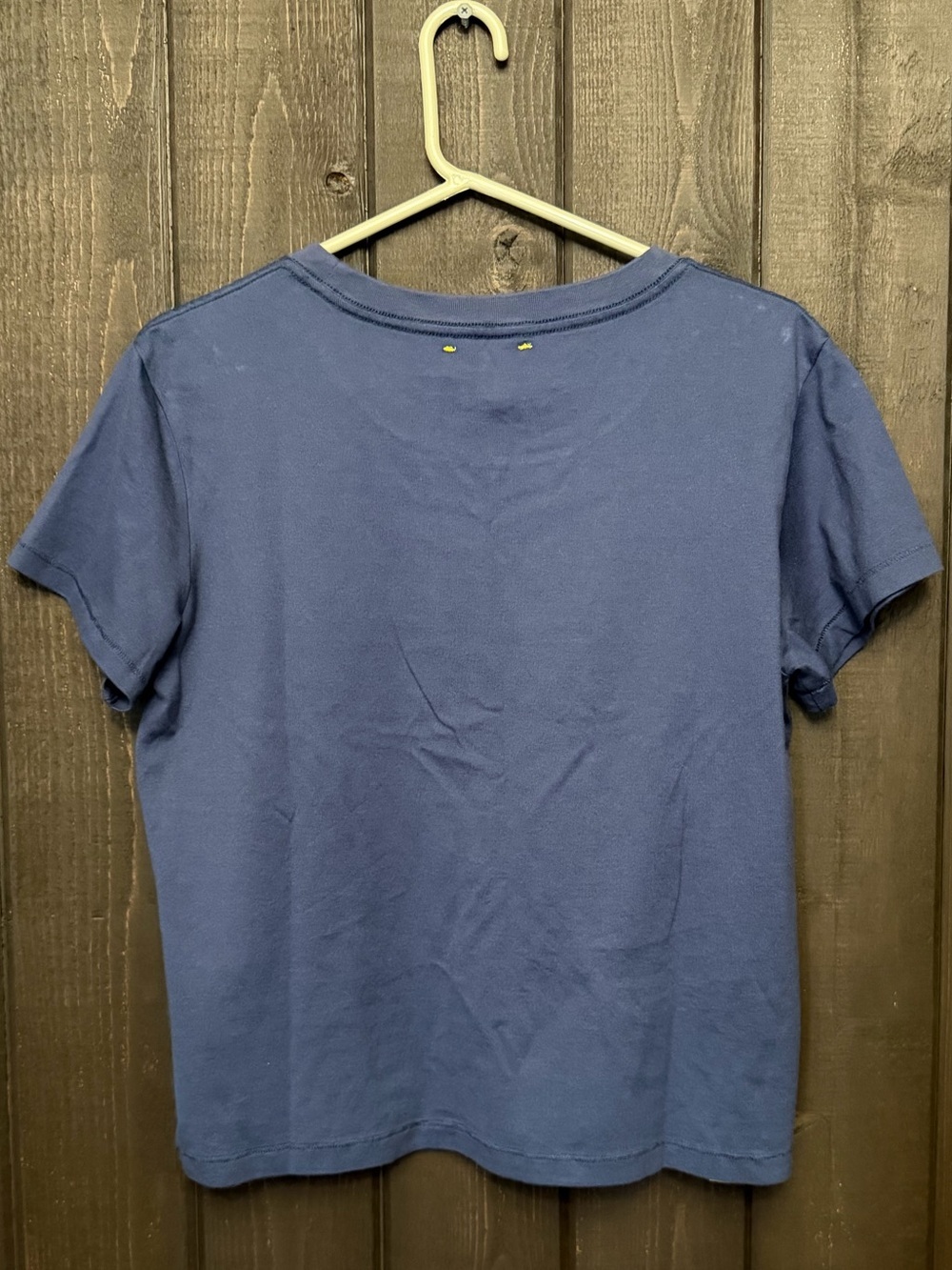 NWOT KERRI ROSENTHAL Heart T-Shirt Top Navy Sz LG 100% Cotton NEW - Picture 2 of 6
